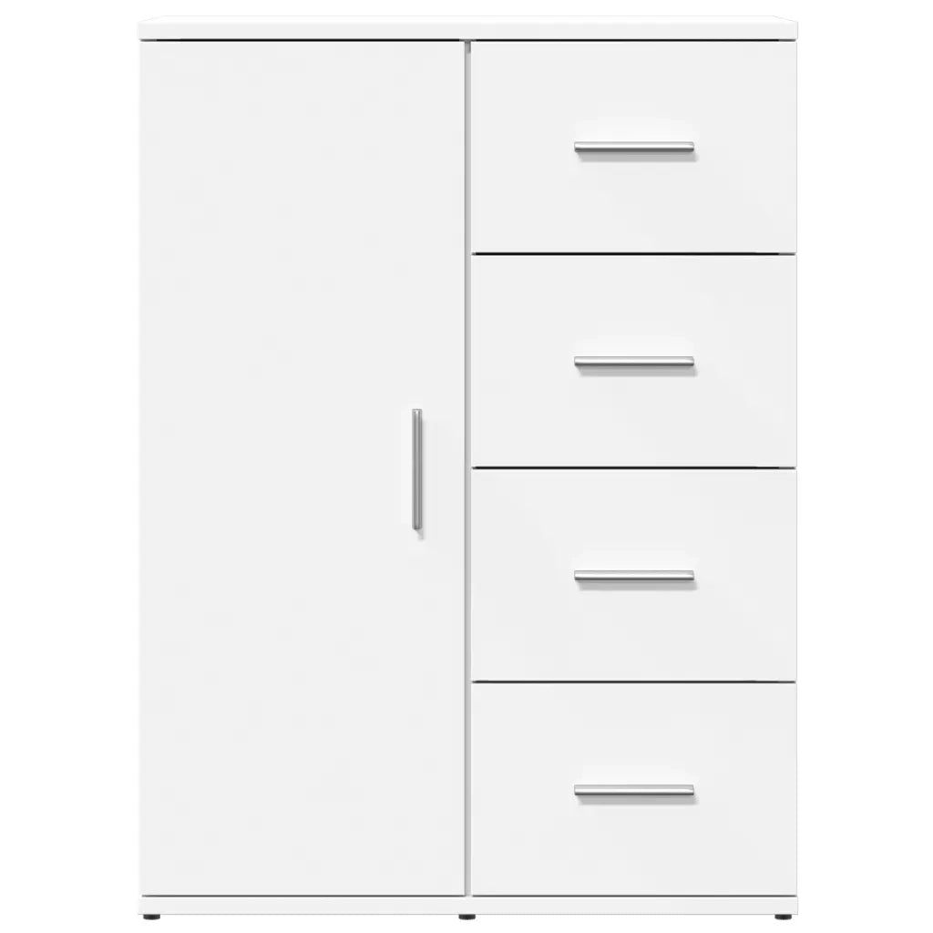 Credenze 2 pz Bianche 59x39x80 cm in Legno Multistrato