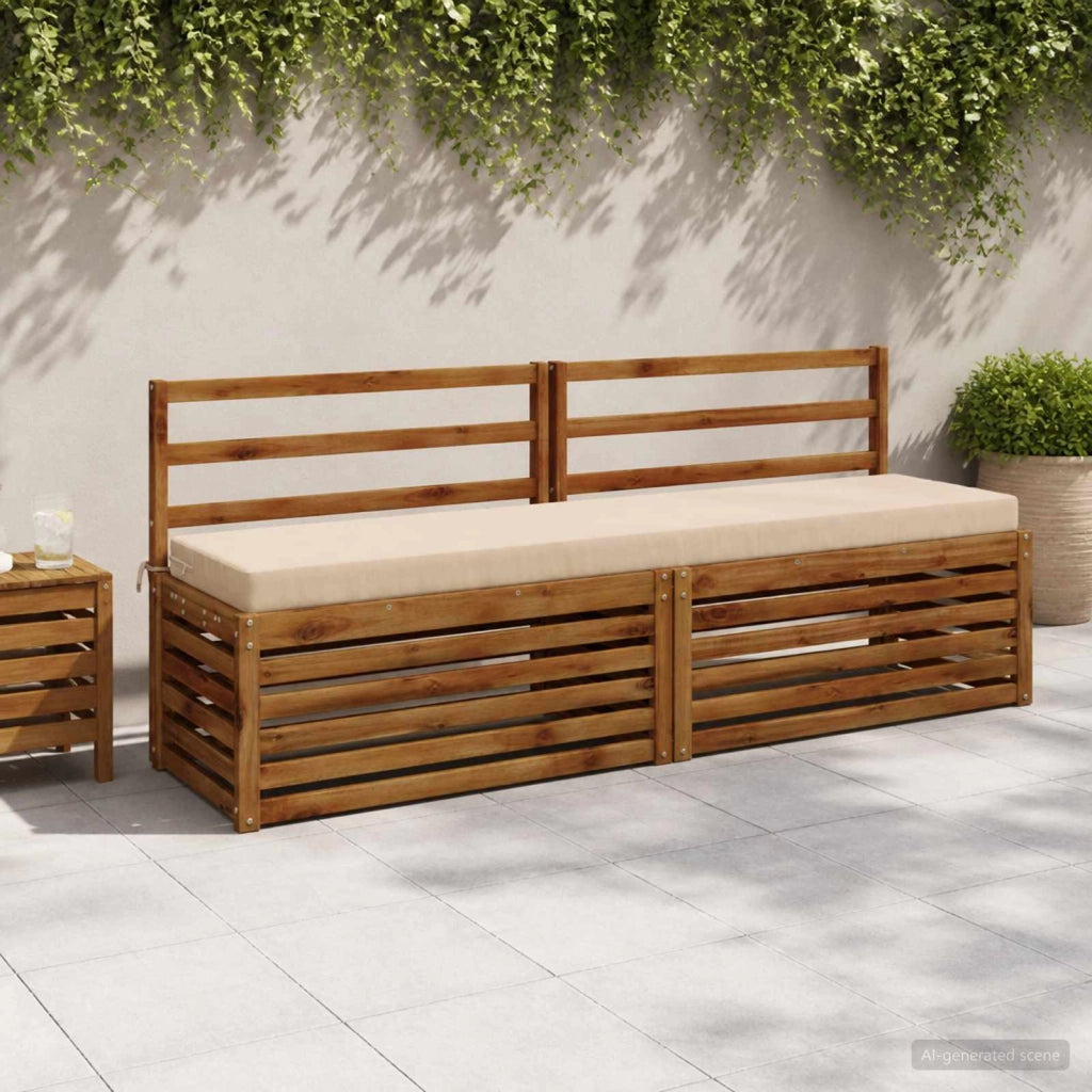 Cuscini per Panchina a 2 Pezzi SOEST 2 pz 100% Poliestere Crema 950031