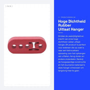 Hanger di scarico in gomma di alta densità - Universale - Adattabile - 4 fori - Riduzione del rumore - Riduzione delle vibrazioni - Supporto di scarico