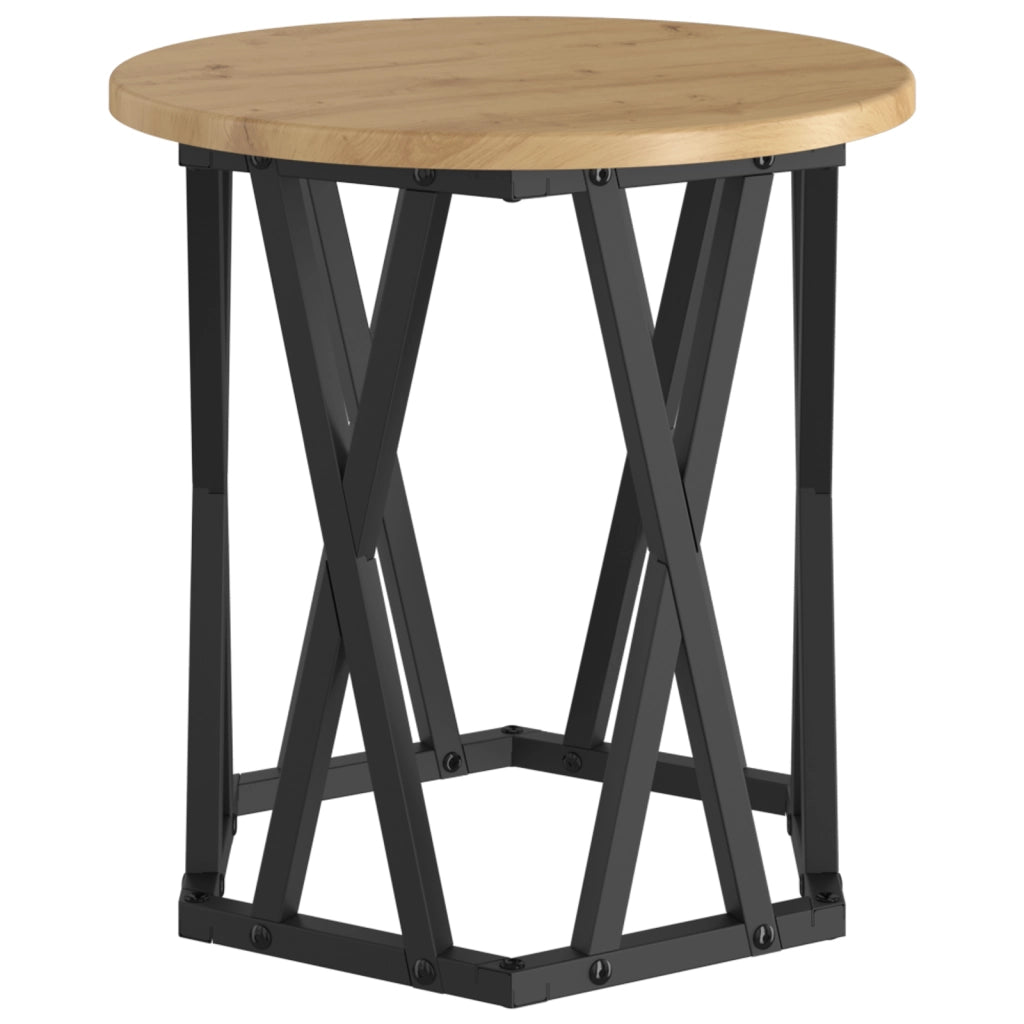 Set di tavolini impilabili 2 pcs in legno ingegnerizzato rovere artisanale