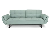 Divano letto clic clac in tessuto vellutato verde tiffany piede nero - divano 3 posti - Ambra - DL-AM20FBC-PLN