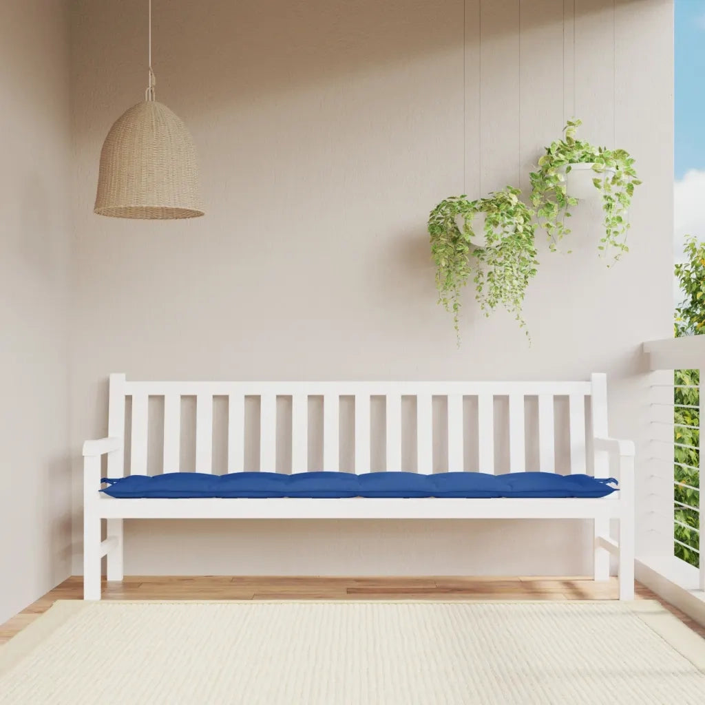 Cuscino per Panca Giardino Blu Reale 200x50x7 cm Tessuto Oxford 361650