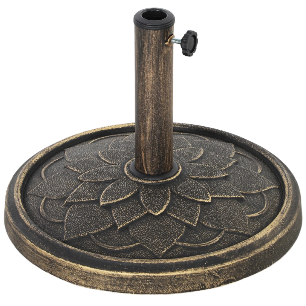 Base per Ombrellone da Giardino Rotonda ¨C zephmum ¨C 12 kg Resina Bronzo