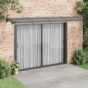 vidaXL Tettoia per Porta Nera 400x75 cm Policarbonato