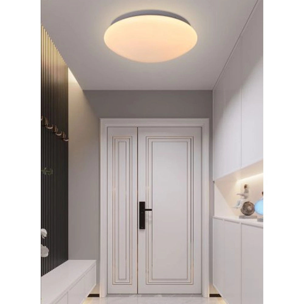Trade Shop - Plafoniera Tonda Soffitto 18w Metallo Plastica Ip20 Luce 6500k 4000k 3000k C01-18 - -bianco Caldo      -
