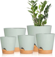 Piantine autosufficienti in plastica con drainaggio, altezza 17,7/16,6/15,24/14/12,7 cm, per tutte le piante indoor, ideali per violini d'Africa e cactus.