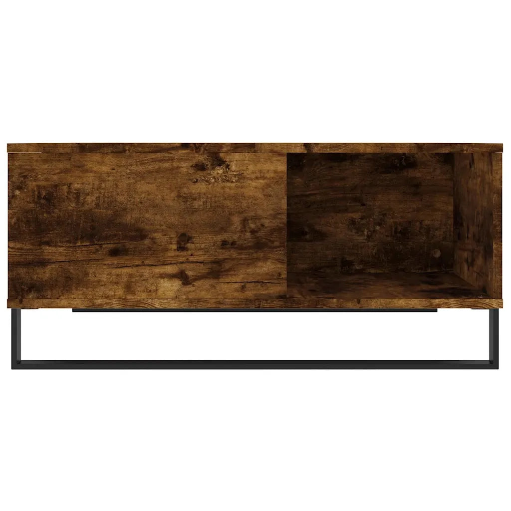 Tavolino da Salotto-Tavolino da soggiorno-Tavolo Rovere Fumo 80x80x36,5 cm Legno Multistrato 301947