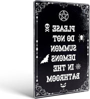 Bord Metallico Horror Halloween per Decorazione Bagno - Decorazione Gotica per Parete - Ideale per Decorazioni di Festa