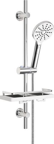Set di doccia con piatto di doccia e maniglia in acciaio inossidabile - 70 cm con doccia a mano regolabile