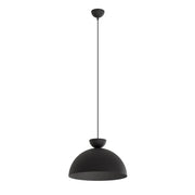 Lampada a sospensione Lunaro in acciaio nero opaco
