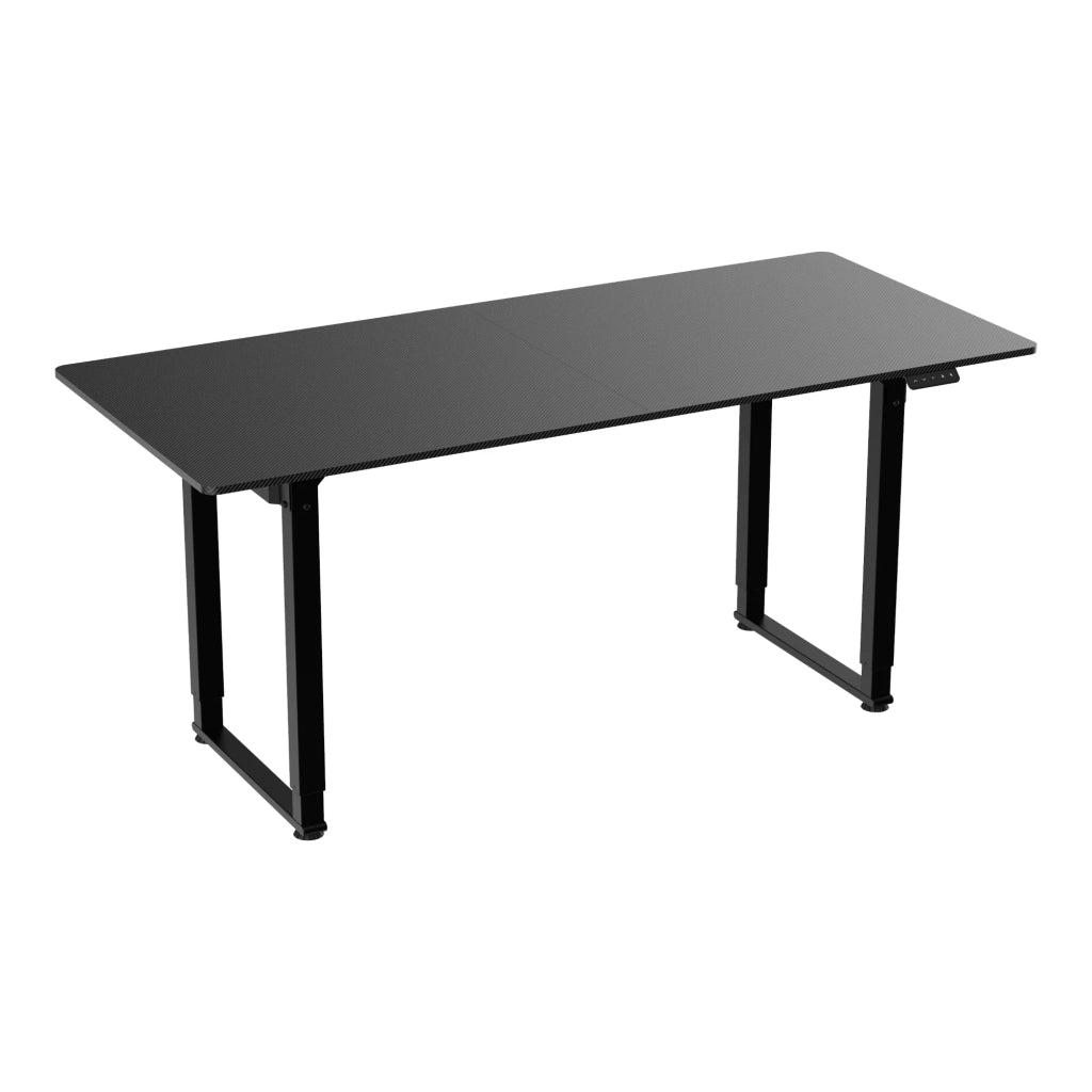 Scrivania/postazione di lavoro regolabile elettricamente in altezza 180 x 80 cm nero 03_0009078