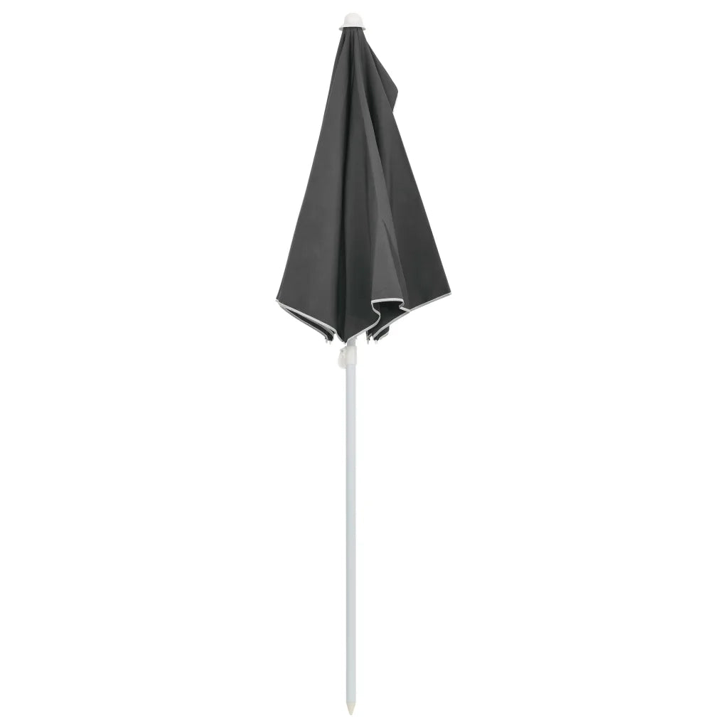 Ombrello | Parasolne Semicircolare con Palo 180x90 cm Antracite
