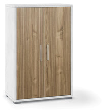 Armadietto Multiuso 2 Ante 71x110x41 cm Ossido Bianco/Noce Stelvio