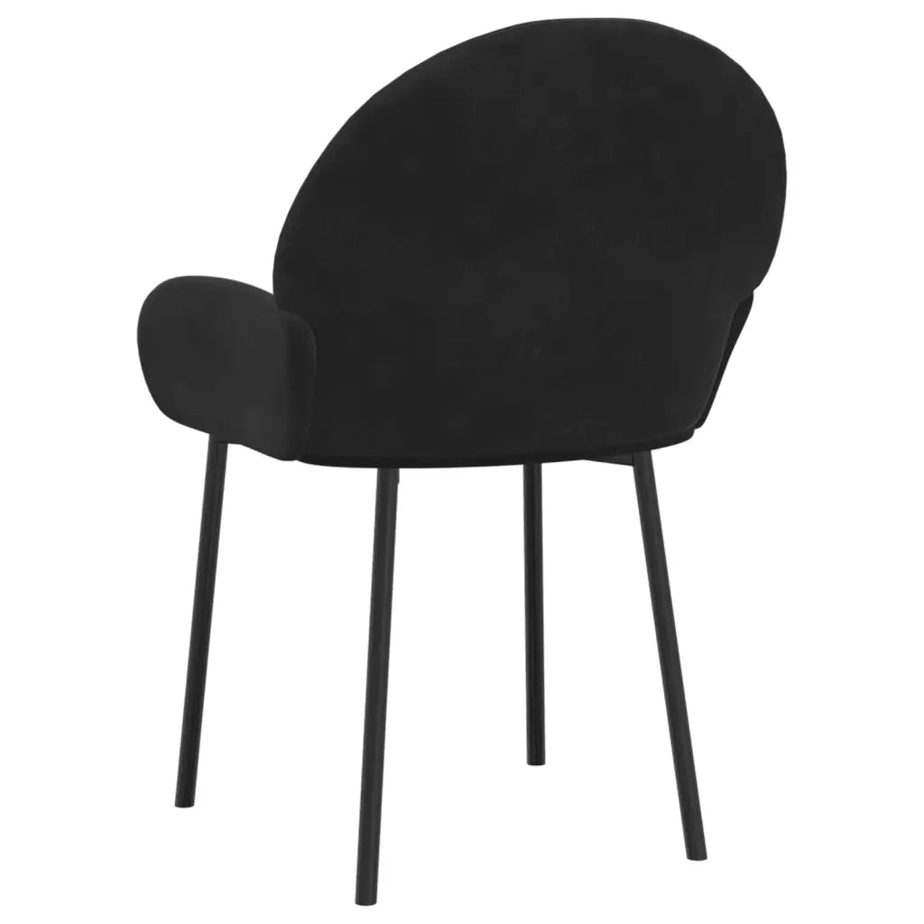 Sedie da Pranzo 2 pz Nere in Velluto 344769