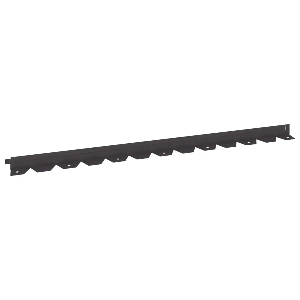 Bordura per Prato 20 pcs 102 x 4 x 4 cm Acciaio Nero 8008715