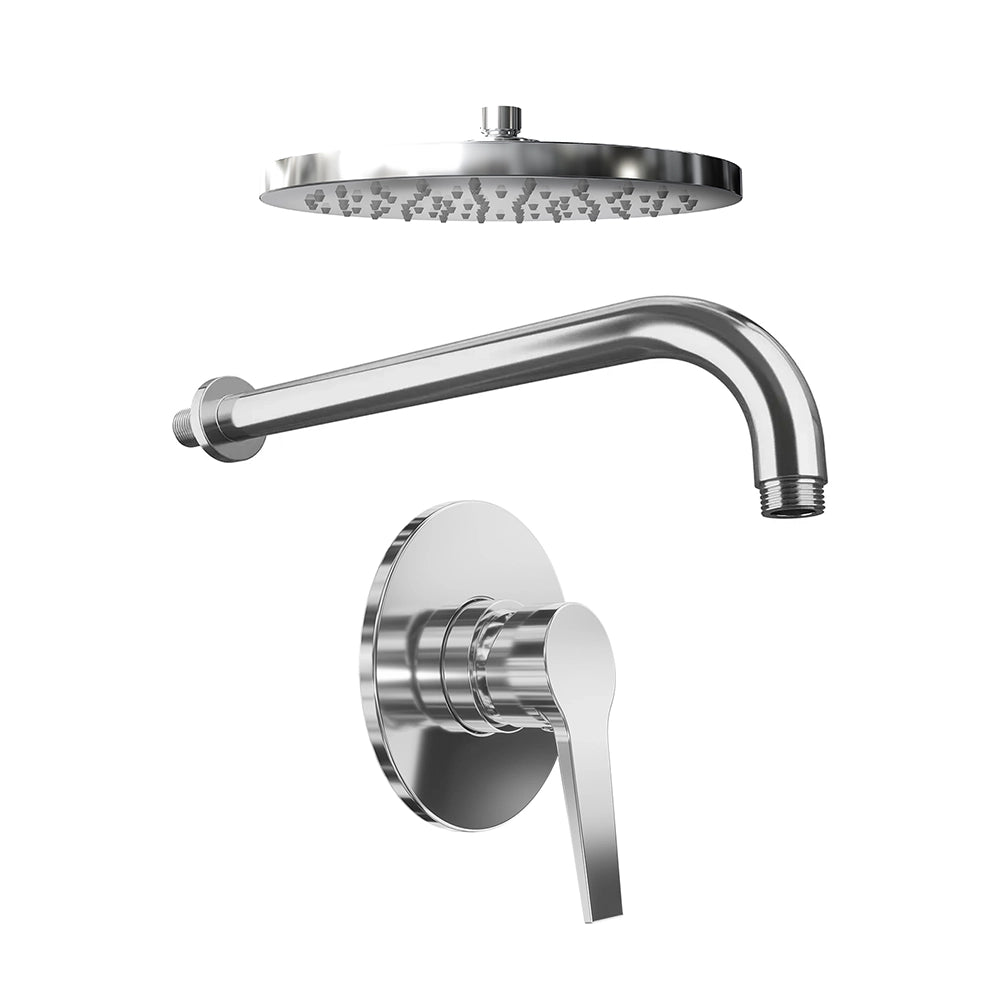 Set doccia cromato - Miscelatore incasso Sophia con braccio e soffione 20 cm