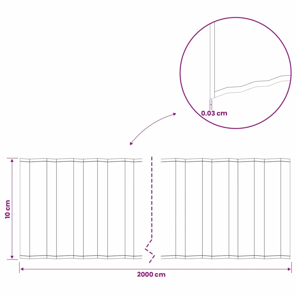 Bordura per Prato 20 m x 10 cm Acciaio zincato Argento 42030203