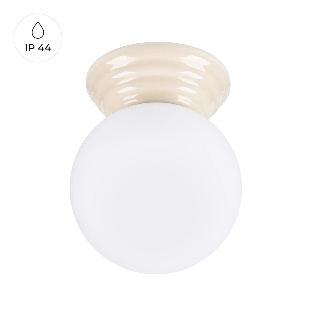 Plafoniera bagno ALBANO Pure Lume beige vetro opale G9
