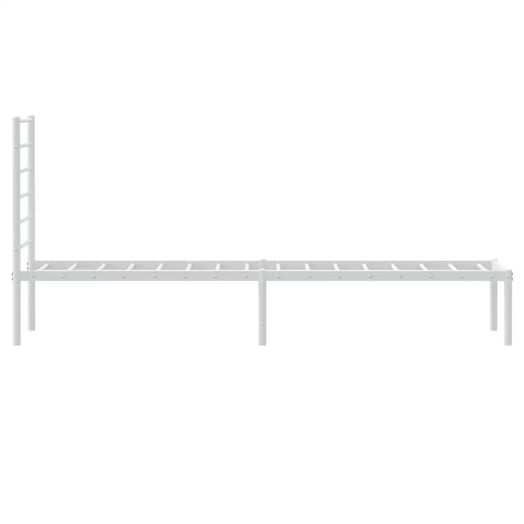 Giroletto con Testiera-Struttura Letto con testiera Metallo Bianco 100x200 cm 237827