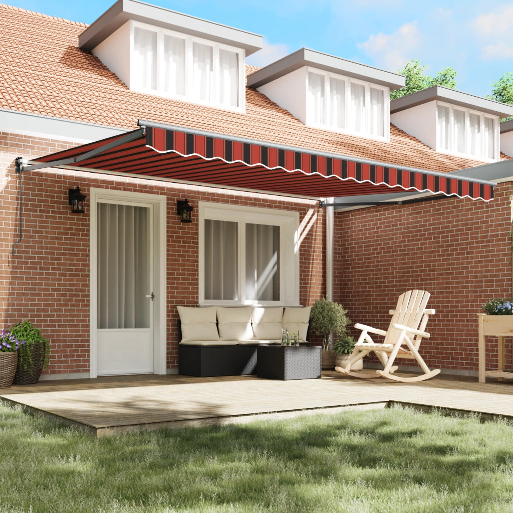 Tenda Retrattile Manuale Arancione e Marrone 450x300 cm