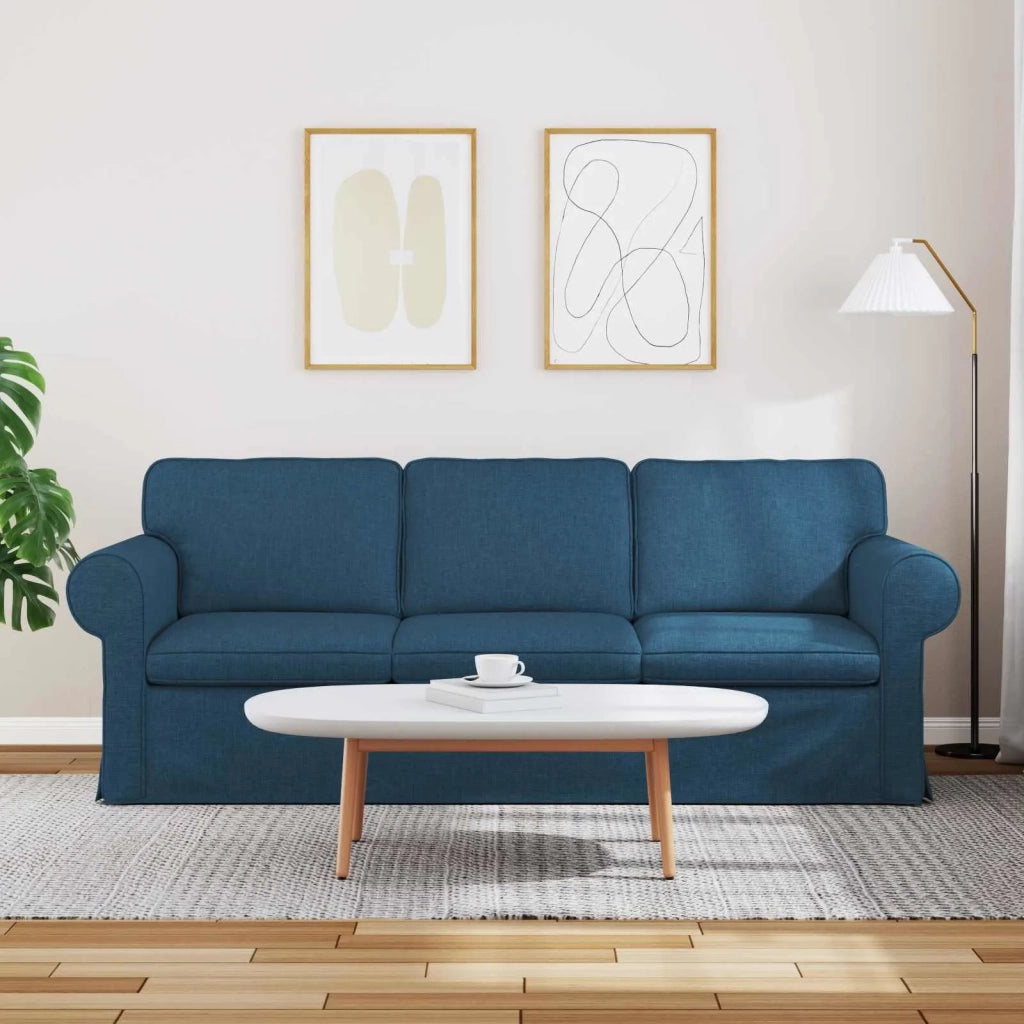 Divano Blu 215 x 82 x 80 cm Tessuto 42024319