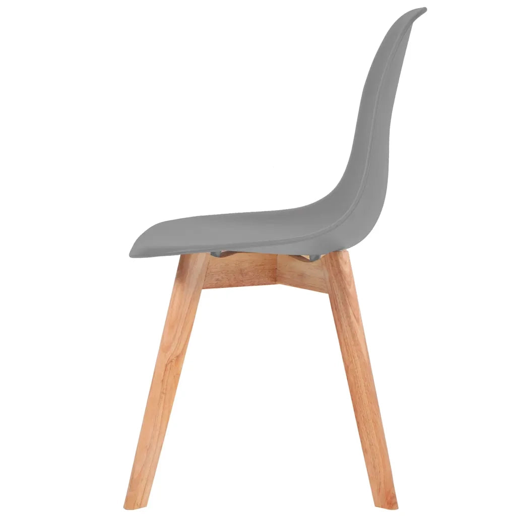 Sedie da Pranzo 4 pz Grigie in Plastica 244775