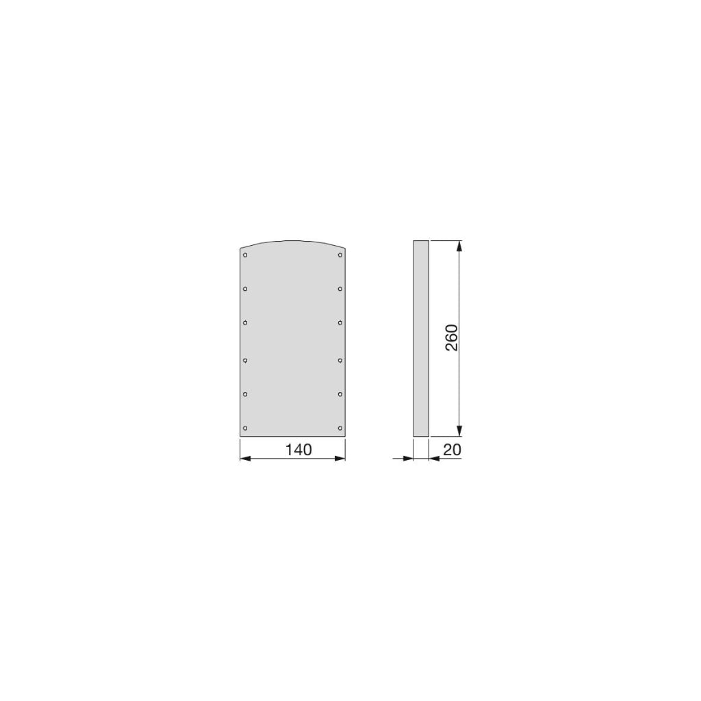 Spessore Laterale per Appendiabiti per Armadio Hang Imballo 1 Set Verniciato Moka Emuca