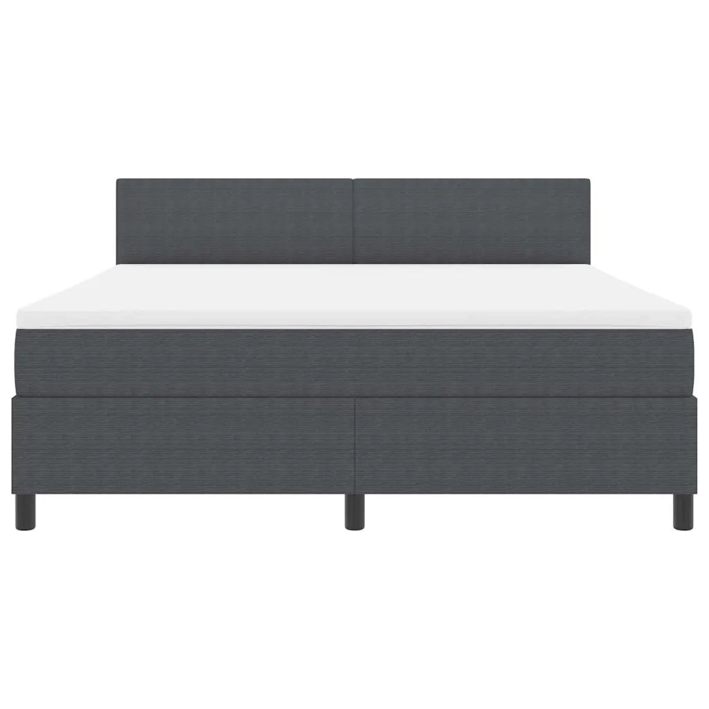 Letto a Sorgente LED Grigio Scuro e Bianco 180 x 200 cm 3337612