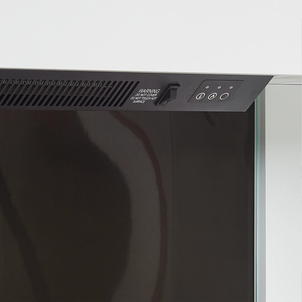 Stufa elettrica per caminetto bianco con effetto fiamme a LED Telecomando a distanza