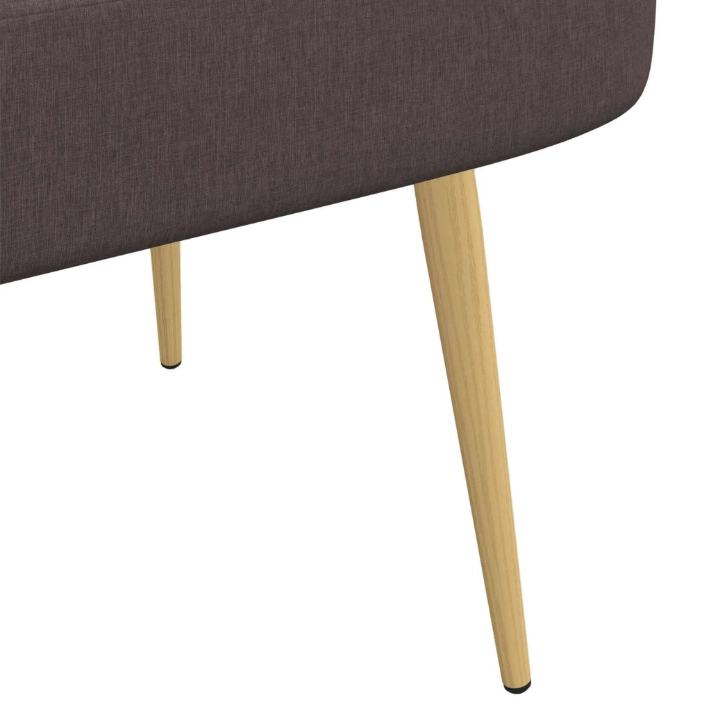 Panchina imbottita con schienale Marrone scuro 110 x 60 x 76 cm 42040760
