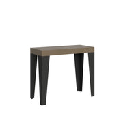 Consolle Allungabile 90-196x40x77 cm Flame Small Tortora Telaio Antracite