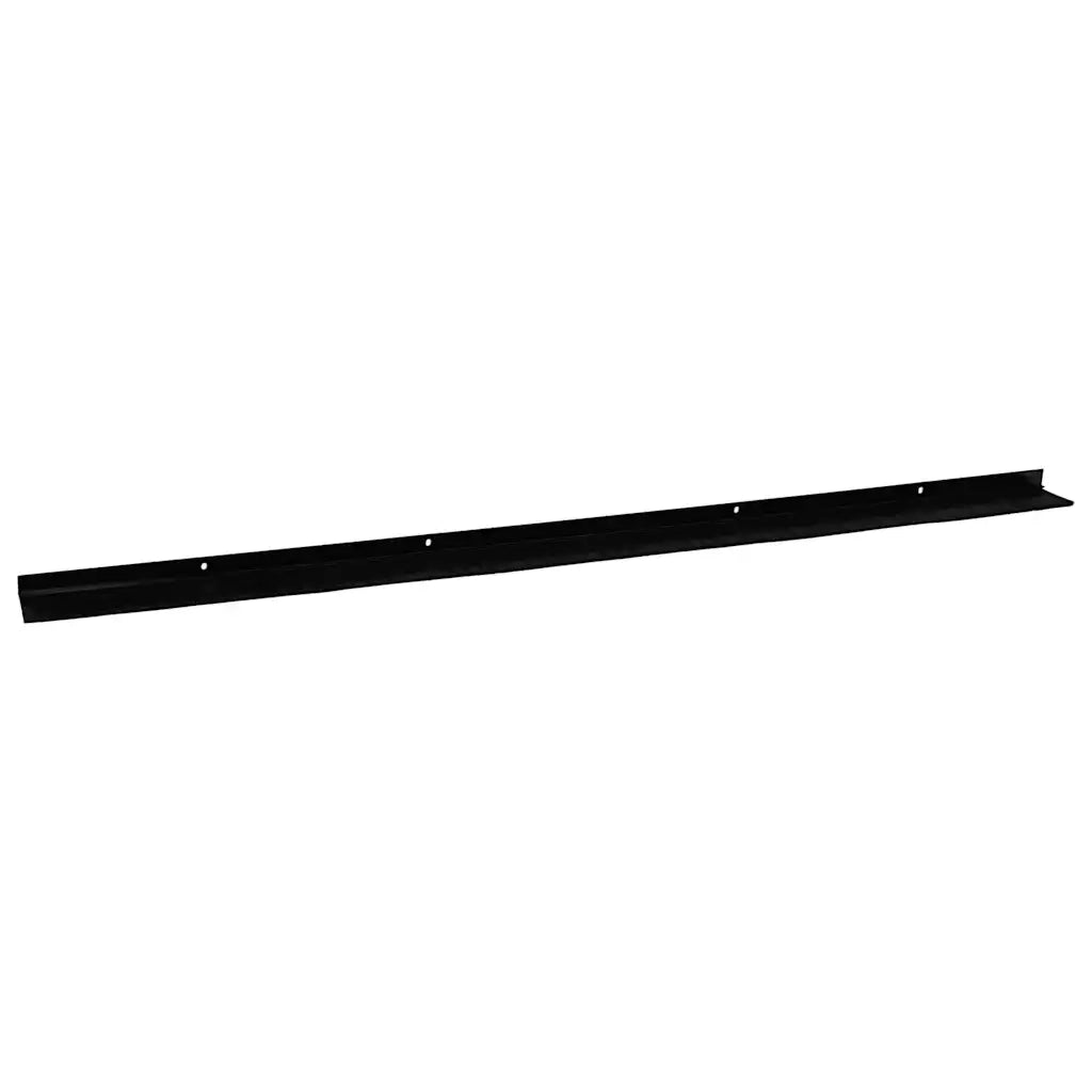 Spazzole per porte a vite 2 pcs Nero 100 cm Lega di alluminio