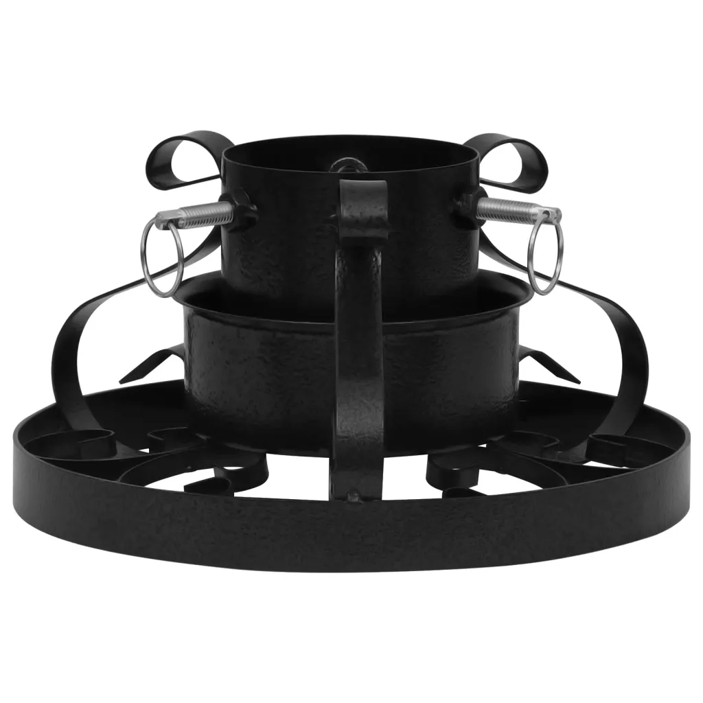 Base per Albero di Natale-Supporti per alberi di natale Nera 29x29x15,5 cm