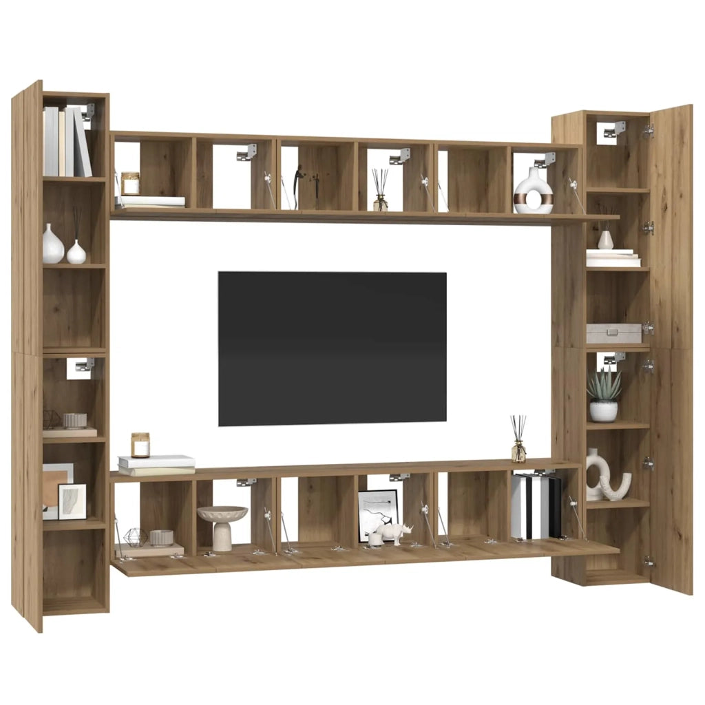 Set mobile TV 10 pcs Rovere artigianale 30,5 x 30 x 90 cm 3393230