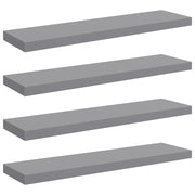 4 pz Scaffali a Parete | Ripiano a parete | Mensole a Parete Grigi 90x23,5x3,8 cm in MDF
