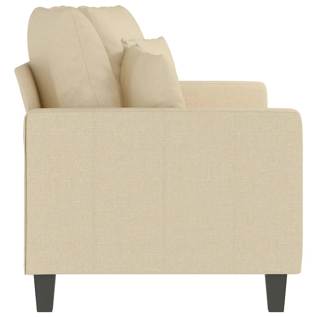 Divano a 2 Posti-Sofa 2 Posti Crema 140 cm in Tessuto 376651