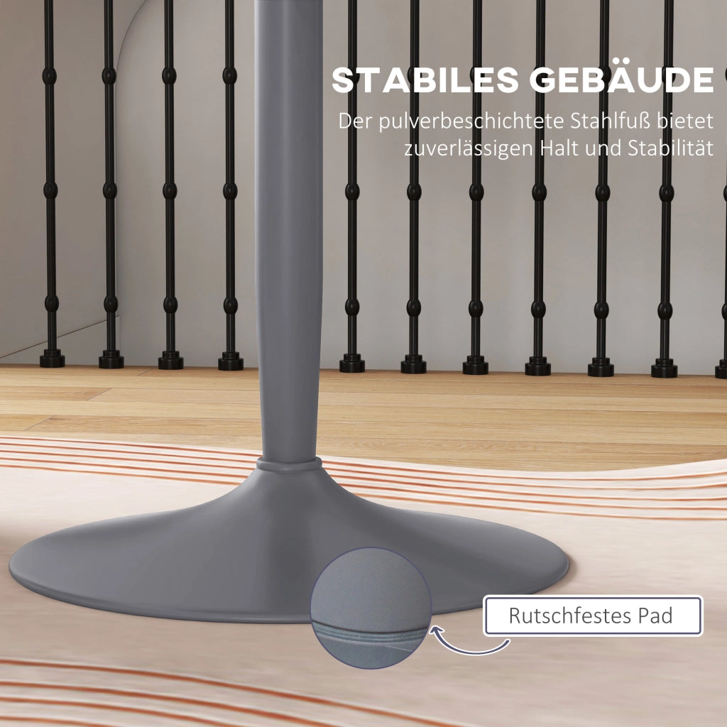 Tavolo da pranzo rotondo per 2 persone ¨C zephmum ¨C grigio, acciaio, 70x70x75 cm