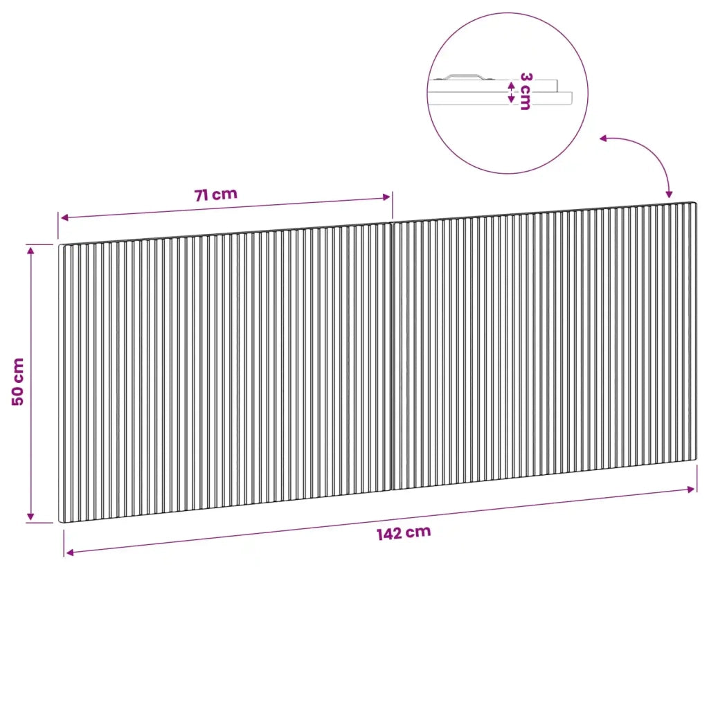 Testiera da Muro ARNHEM Grigio Cemento Legno ingegnerizzato 896738