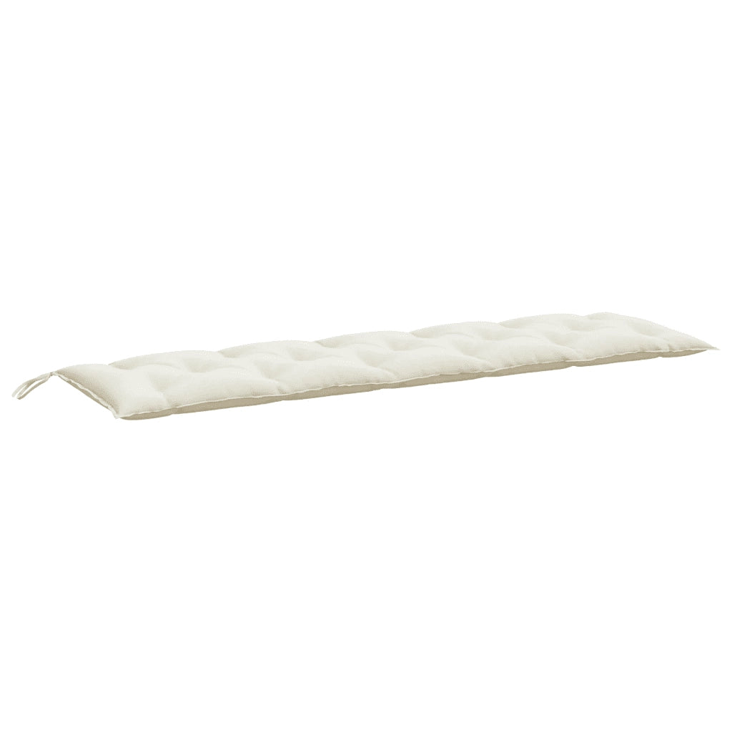 Cuscino Panca da Giardino Crema MÃ©lange 180x50x7 cm in Tessuto