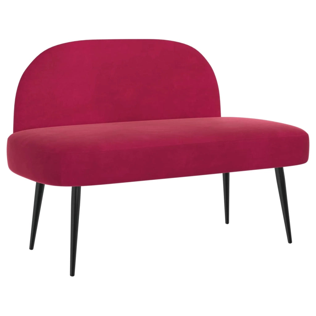 Panchina imbottita con schienale Rosso vino 110 x 60 x 76 cm
