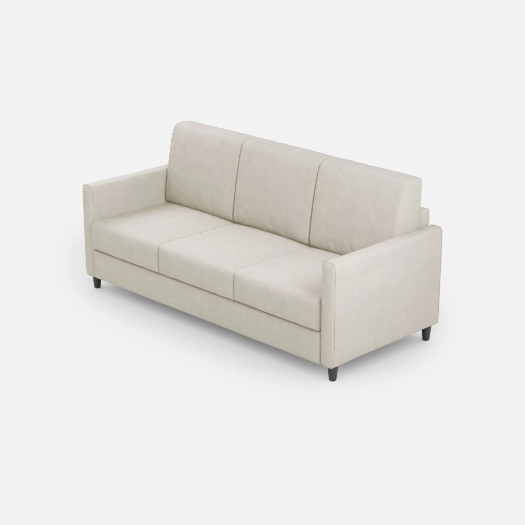Divano karay 3 posti (tre sedute da 60cm) misure esterne l.198cm | latte - Mobili 2G