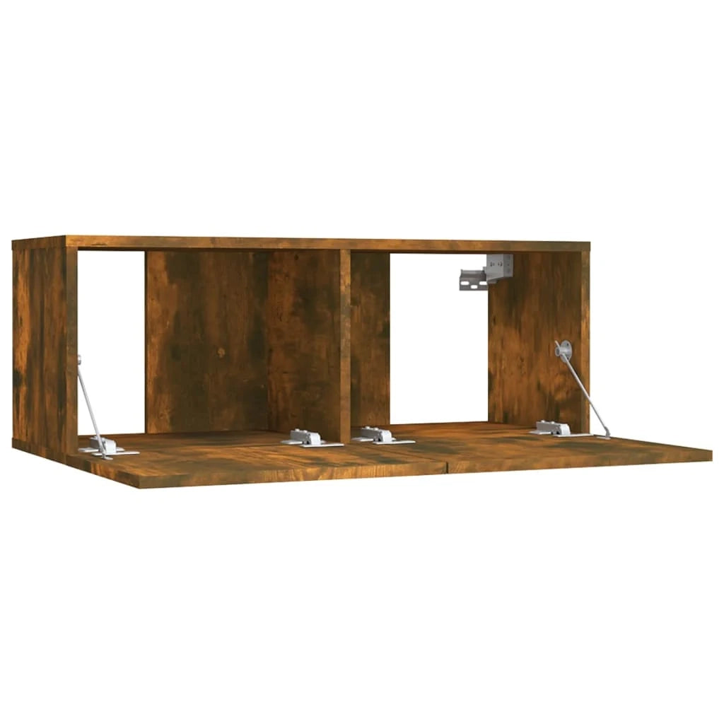 Mobile TV multimediale mensola TV credenza TV sala da pranzo soggiorno camera da letto rovere affumicato 80 x 30 x 30 cm legno ingegnerizzato marrone 02_0027381