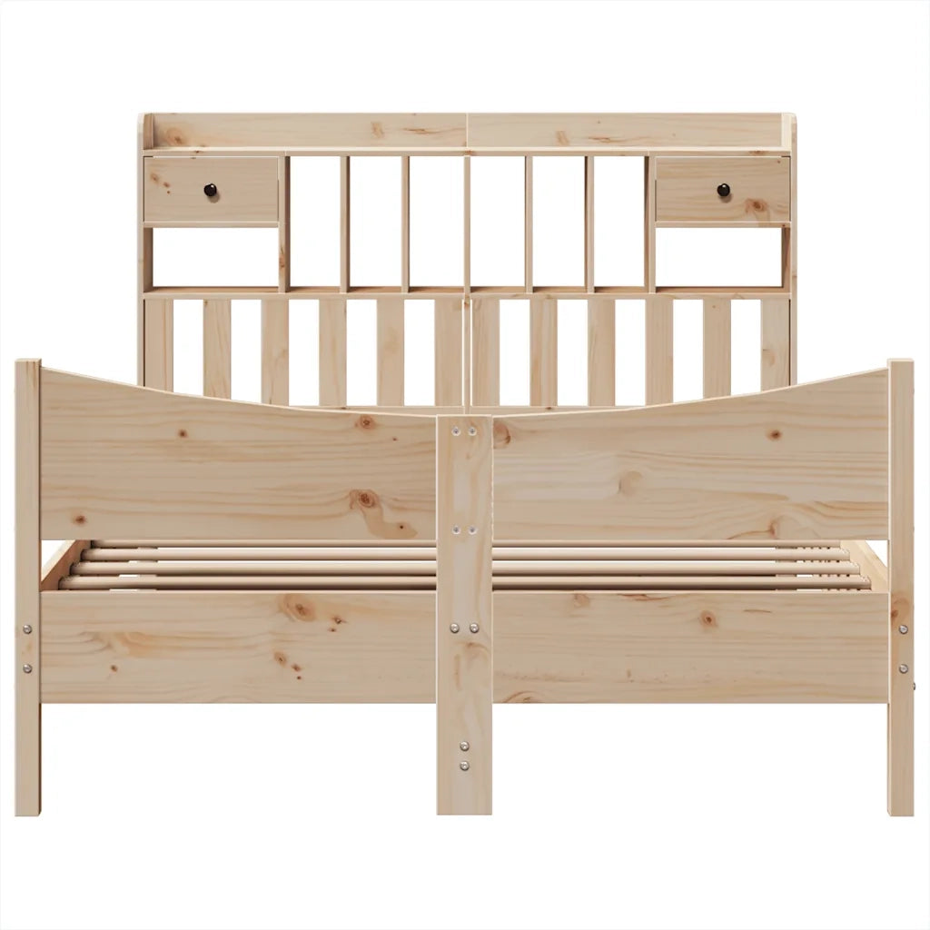 Letto senza Materasso 140x190 cm in Legno Massello di Pino 3323389