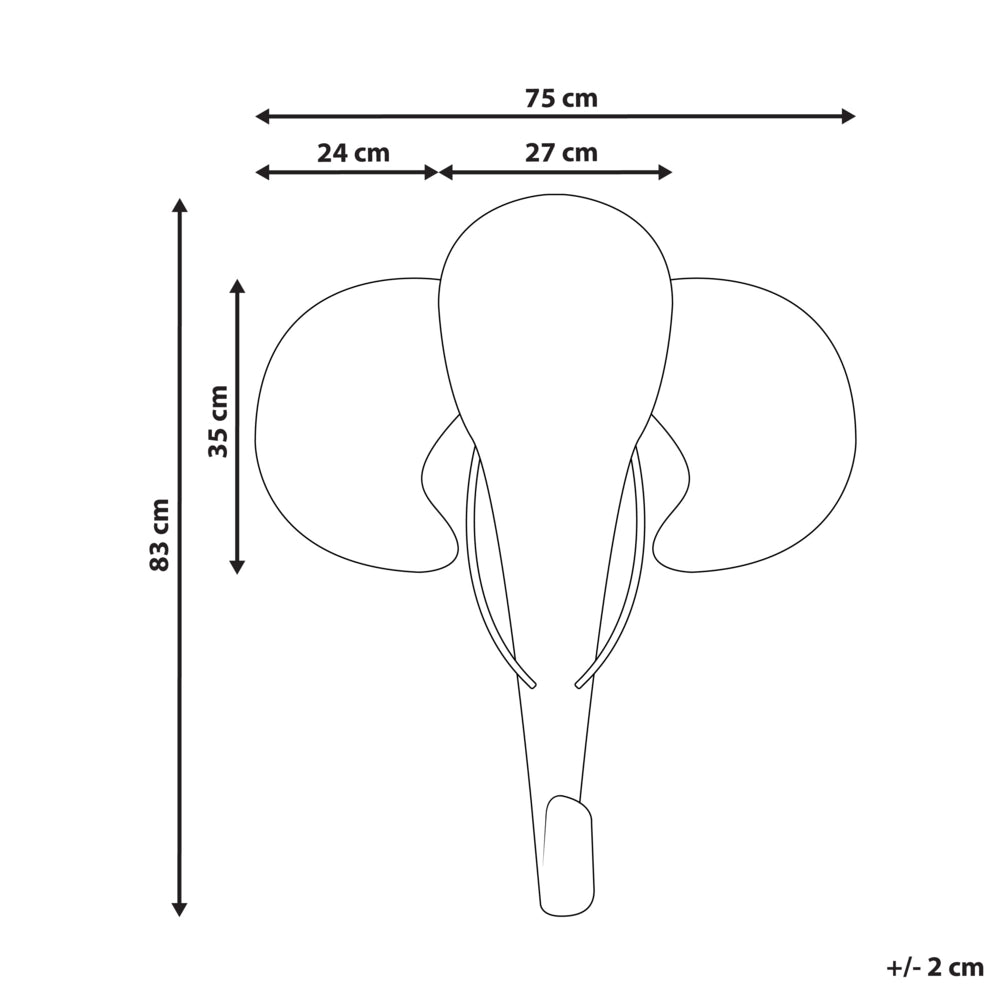 Decorazione da parete per bambini a forma di testa di elefante in rattan chiaro fatto a mano boho rattan accessorio stile industriale moderno