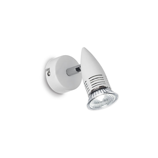 Applique Moderna Alfa Metallo Bianco 1 Luce Gu10 7W 3000K Luce Calda