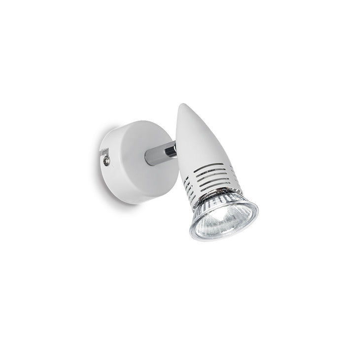 Applique Moderna Alfa Metallo Bianco 1 Luce Gu10 7W 3000K Luce Calda
