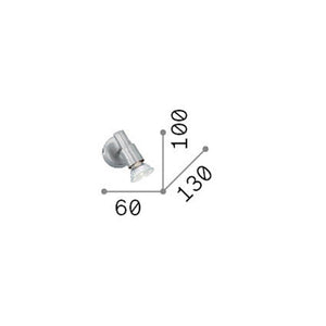 Applique Contemporanea Slem Metallo Bianco 1 Luce Gu10 10W 3000K Luce Calda