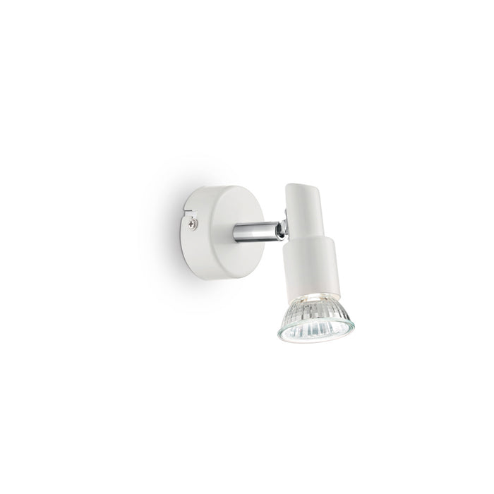 Applique Contemporanea Slem Metallo Bianco 1 Luce Gu10 10W 3000K Luce Calda