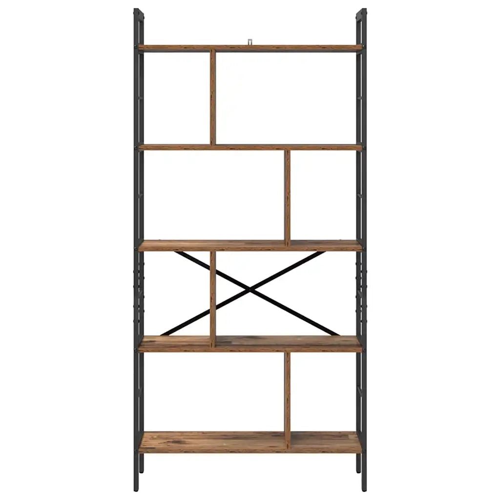Libreria-Scaffale per Libri-Mobile di Stoccaggio Legno vecchio 75 x 30 x 156 cm Legno multistrato