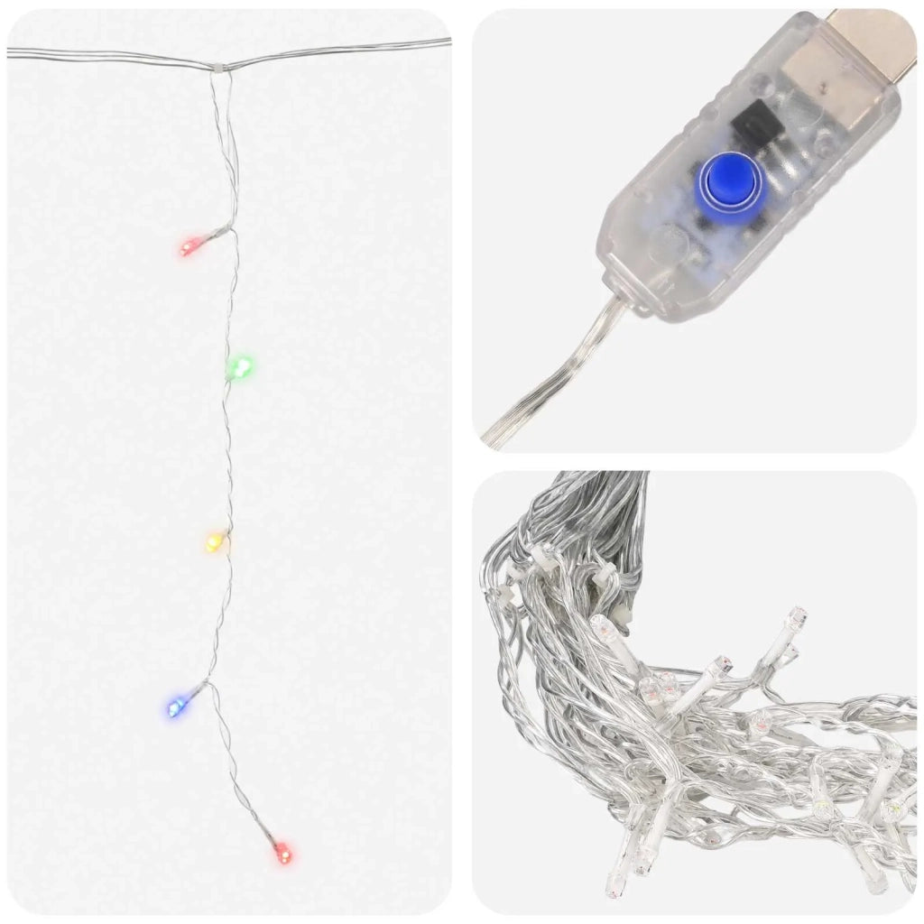 Tende di luci 210 LED Multicolore 500 x 72 cm 42053483